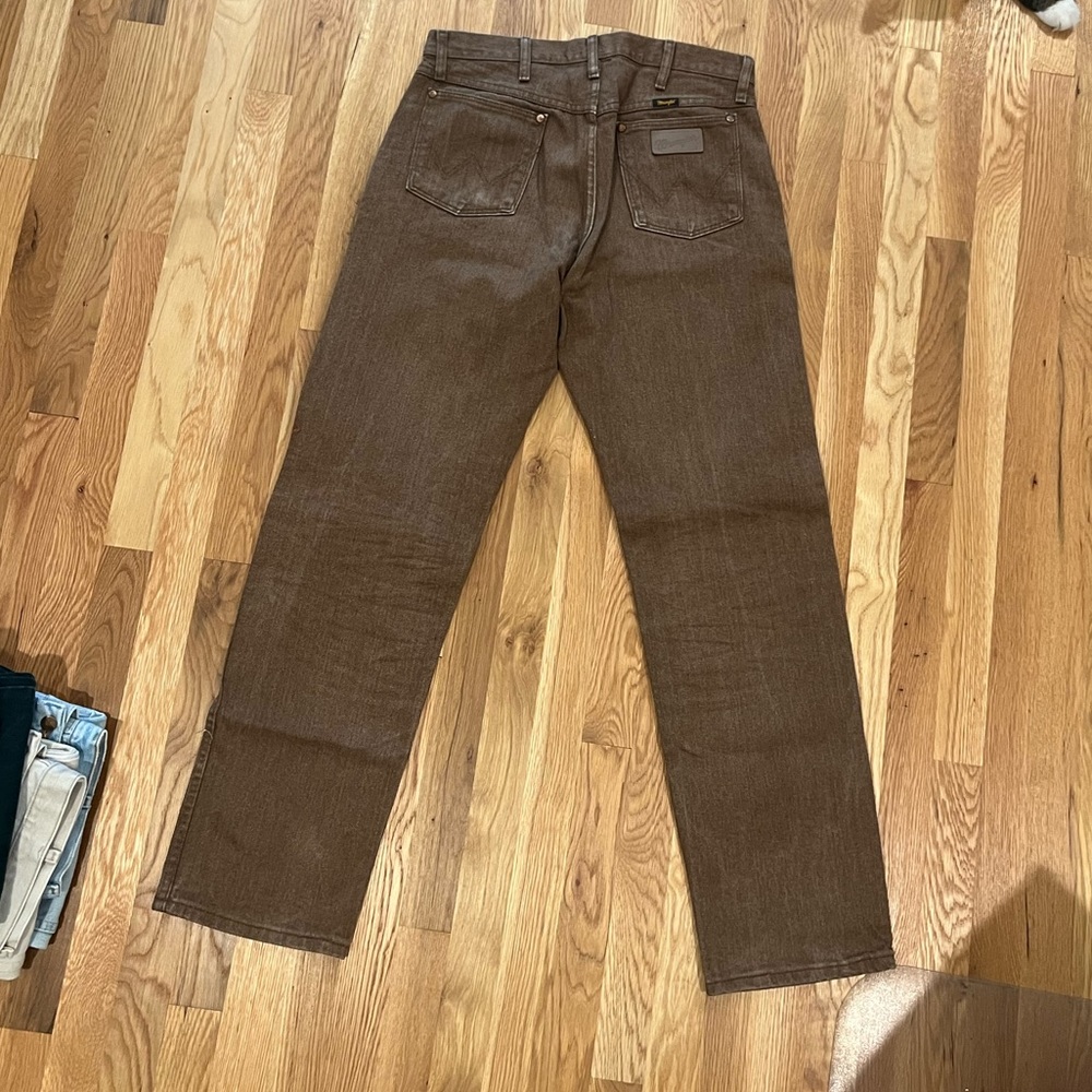 Wrangler Jeans Men 33X32 Brown Denim